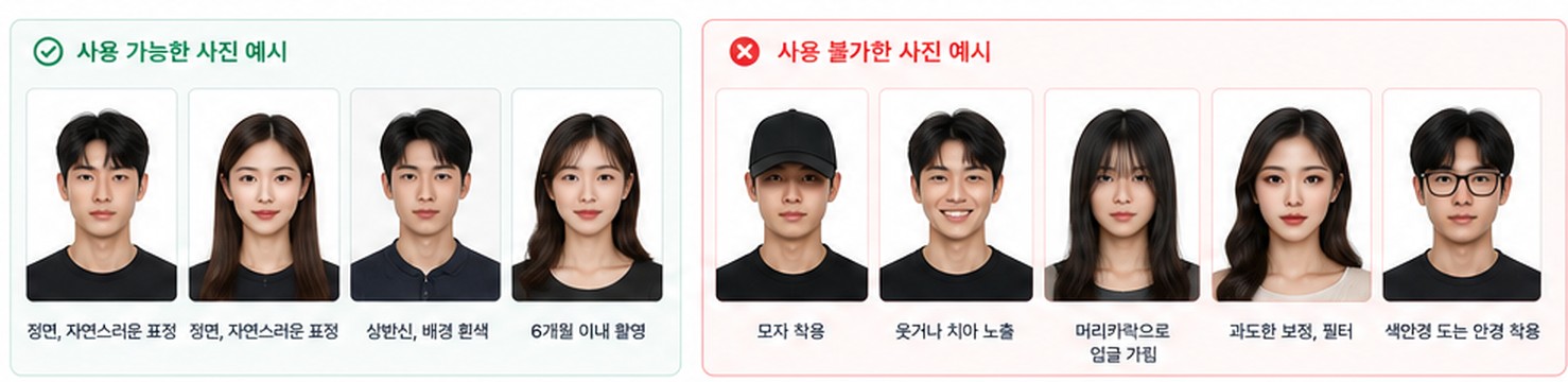 AI로 만든 주민등록증 사진 가능 예시와 사용하기 어려운 예시